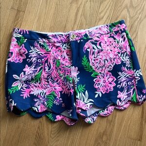 Lilly Pulitzer Navy Floral Shorts